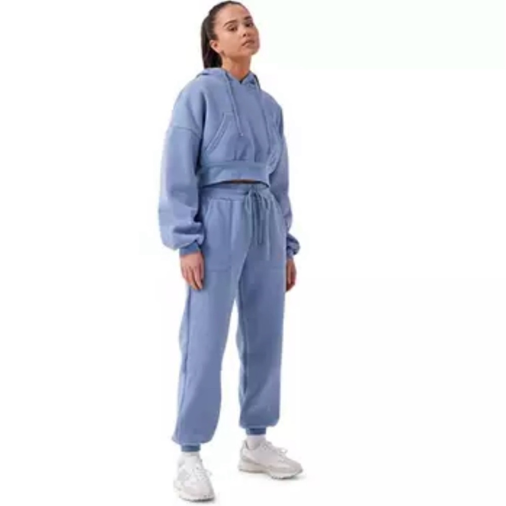 Women's Relaxed Fit Blue Jogger Set